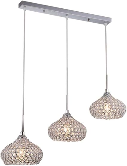 moderna lampara colgante de vidrio con 3 luces para isla de cocina y comedor tipo candelabro dinggu