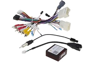 Bestycar 16pin Car Stereo Wiring Harness Adapter with Canbus Box for Mitsubishi Outlander Pajero Support OEM Rockford Amplifi