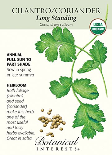 Long Standing Cilantro Seeds - 3 grams - Organic by Hirts: Seed; Herb Long Standing Cilantro Seeds - 3 grams - Organic by Hirts: Seed; Herb