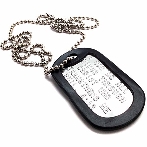 Phil 4:13 I Can Do All Things Through Christ Dog Tag With Silencer