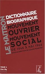 Dictionnaire biographique, mouvement ouvrier, mouvement social