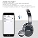 Jeestam Active Noise Cancelling Wired/Wireless Bluetooth Headphones with Microphone, Comfortable Protein Earpads Rotatable, Over Ear Headset Hi-Fi Stereo Deep Bass for Travel Work PC TV Phone (Black)