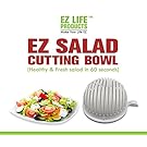 The Original EZ SALAD CUTTING BOWL | salad for 3 people in 60 Seconds | made of firm plastic | BPA free | FDA approved | salad cutter bowl | salad chopper | by EZ LIFE PRODUCTS ™