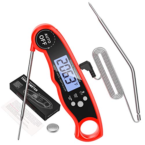 Brifit Digital Meat Thermometer, Dual Probe Oven Safe Thermometer