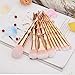 Rose Gold Makeup Brushes 10 Pcs Unicorn Brushes Makeup Set Eye Brush With Silky Soft Bristles For Bronzer Powder Concealer Foundation