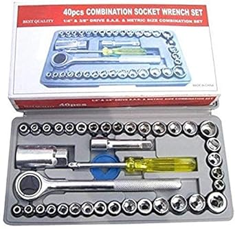 HariHub 40 in 1 Screw Driver Set PCS Automobile Motorcycle Tool Box Set Socket Wrench Sleeve Suit Hardware Auto Car Repair Tools Socket Wrenches Screw Driver Set