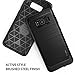 Ringke Onyx Compatible with Galaxy S8 Case Brushed Metal Design Flexible & Slim Dynamic Stroked Pattern Trim Fingerprint Resistant Cover for Samsung Galaxy S 8 (2017) - Black