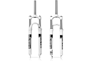 B BOLANY BOLANY B 26/27.5/29 MTB Suspension Fork, Aluminum Alloy Shock Absorber XC Mountain Bike Front Fork-100mm Travel, 9mm QR， 28.6mm Straight Tube,Manual Lockout