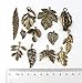 Vintage Bronze Mixed Tree Leaf Theme Tone Alloy Charms Finding Fit DIY Jewelry Making (pack of 24) by cn-lucky