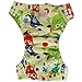 Ohbabyka Baby Cloth Training Pants,Baby Diapers Waterproof Pants 4PCS, 1pc Single Zipper Wet Bag