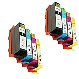 HOTCOLOR 8 NEW Ink Cartridges Compatible Replacement For 670XL (Deskjet Ink Advantage 3525 4615 4620 4625 5525 6526)