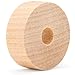 1-inch Diameter Slab Wooden Wheels for Crafts, 1/4-inch Hole, 3/8-inch Thick, Pack of 50 Mini Wooden Hobby Wheel for Model, by Woodpeckers