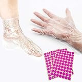 SZATS Paraffin Wax Liners for Hands and Feet, 200 Pcs Plastic Paraffin Bath Mitt, Paraffin Wax Machine