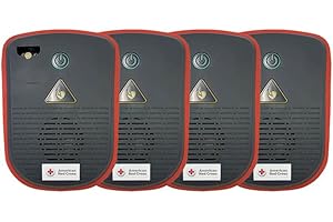 American Red Cross AED Trainer with Adult and Child Gel Adhesive Pads with Carry Case (4-Pack) | Training Device