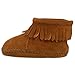 Minnetonka Back Flap Bootie (Infant/Toddler),Brown,1 M US Infant