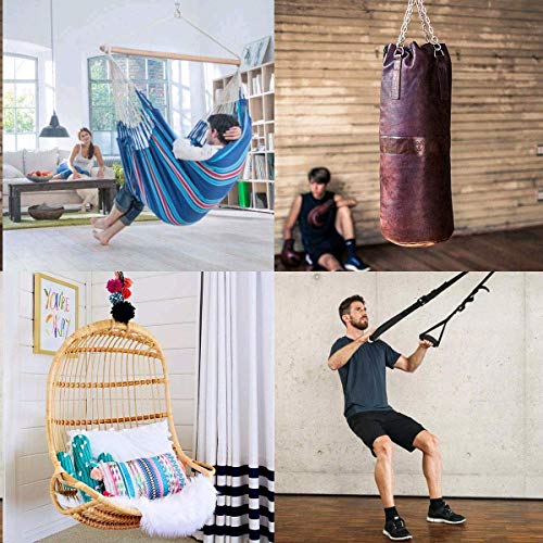 XNX Deckenhaken Hängesessel,Edelstahl Deckenhaken 360° Dreh Schaukelhaken für Betonholz,Hängematte,Veranda Sitz,Stuhl… – Bild 6