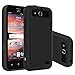 LK [Shock-Absorption] Hybrid Dual Layer Armor Defender Protective Case Cover for ZTE Maven / ZTE Overture 2 / ZTE Fanfare / ZTE Speed (Black)