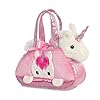 Aurora-World-32795-Aurora-Fancy-Pal-Peek-A-Boo-Pet-Carrier-Pink-and-White-8in-Unicorn-Gift Aurora World 32795 Aurora Fancy-Pal Peek-A-Boo Pet Carrier, Pink and White, 8in, Unicorn Gift
