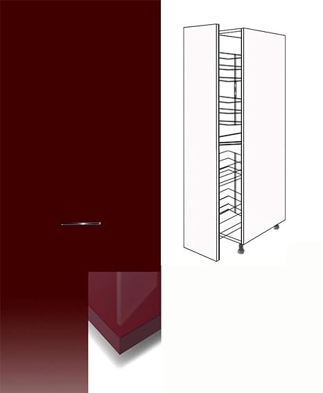 Premium-Ambiente CJZ43 Hochschrank Apothekerschrank Vollauszug softclosing 154cm hoch FMDFA (Breite 50cm, 88 Prugna)