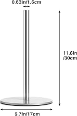 Niffgaff Kitchen Roll Holder Stainless Steel Silver Free Standing Organizer view 6