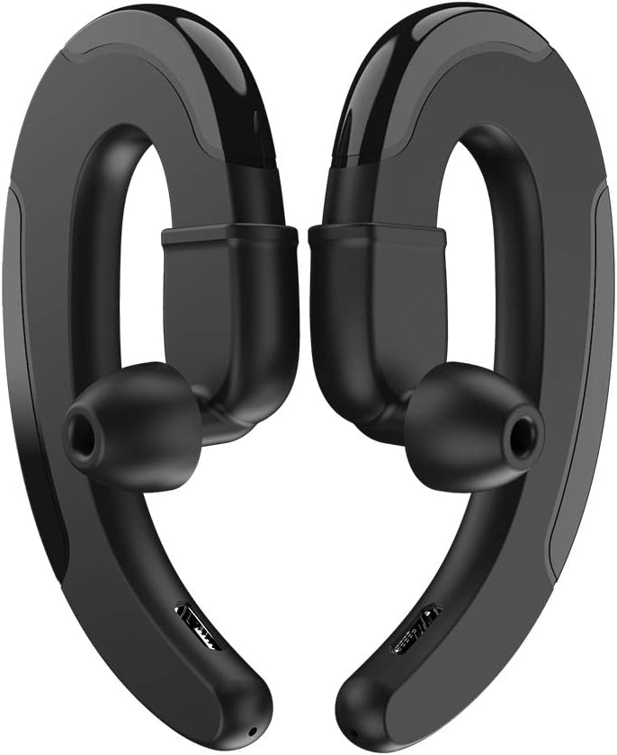 Magnetic Bluetooth Headphone,iAmer Sports Wireless Stereo Headset Sweatproof Earphones Earbuds with Microphone for Sports & Running (Magnet attraction,Bluetooth 4.1 Build-in Mic)Grey/Silver