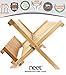 Bamboo Dish Drying Rack | 2 Tier & Folding Collapsible | 18.5