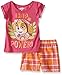 Paw Patrol Little Girls' Toddler 2 Piece Top and Short Set, Pink/Orange, 2T