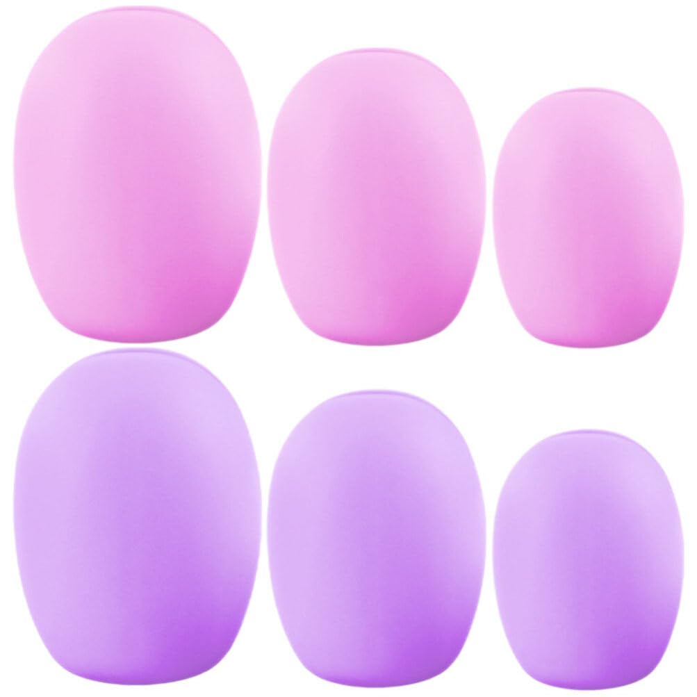 Beaupretty 6PCS Makeup Brush Cover Keep Sleeves Holders for Protectors Cover Blush Holder Makeup Cosmetics Protector Pen Foundation Travel Sleeve Cleaner up Case Storage Silicone Guard