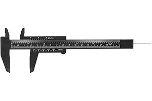 AUNMAS Plastic Vernier Caliper,150mm Sliding Ruler Portable Measuring Tool for Mechanics Jewelers Woodworkers