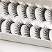 GCIYAEN 10 Pair/Lot Thick Long Crisscross False Eyelashes Fake Eye Lashes Flexible Wispy False lashes for Beautiful Natural Looking Black