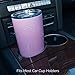 Pink Powder Coated 20 Oz. F-32 Stainless Steel Tumbler Premium Bundle - Blue Black White Silver available - Splash Proof Lid + Stainless Steel Straw + Cleaning Brush + Pink Gift Box + Manual