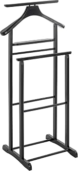HAKU Valet Stand Black Solid Wood 47 cm W x 102 cm H x 36 cm D Traditional view 1