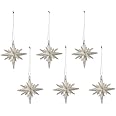 Bethany Lowe Platinum Sparkle Moravian Star Set of 6