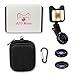 Azomovic 3 in 1 Cellphone Lens Kit with Rechargeable Beauty 8 LED Flash lights, 0.63X Wide Angle Lens, 15X Macro Angle Lens, for iPhone, Samsung , Android & Most Smartphones