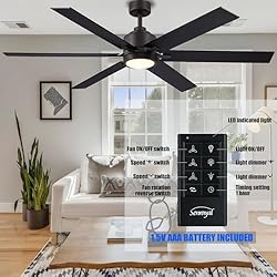 60 Inch Ceiling Fans with Remote, DC Motor