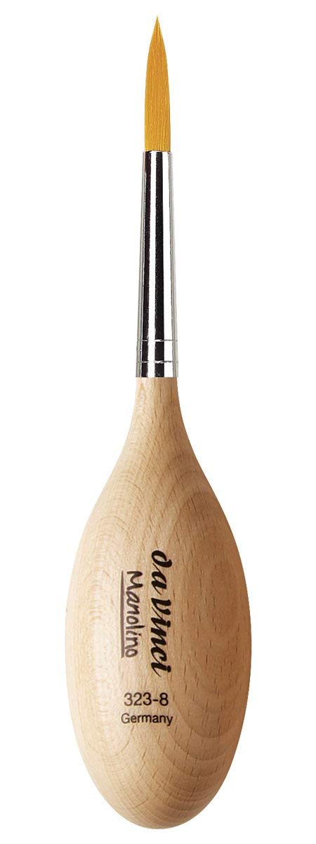 Da Vinci 323 Series Round Golden Fibres Brush, Synthetic Fiber, Light Brown, 13.4 x 0.45 x 30 cm