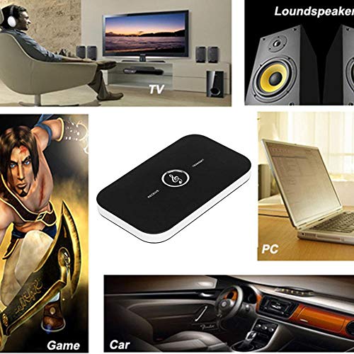 Bluetooth Transmitter Receiver Stereo,2 in 1 Wireless Music A2DP Audio Aux Adapter with 3.5mm Audio Cable