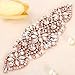 Rose Gold Wedding Rhinestone Applique for Dresses Bridal Belts (1 Piece Rose Gold)