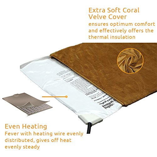 Baezi Chew Resistant Pet Bed Warmer Snuggle Safe Pet Heating Pad with