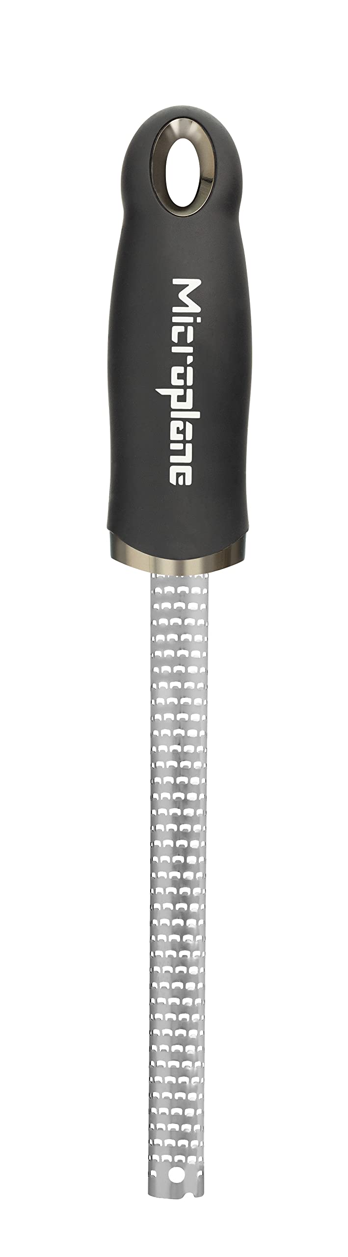Microplane Spice Grater for Nutmeg, Cinnamon, Chocolate, Nuts and Coffee Beans in Black with Stainless Steel Blade - Made in USA