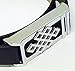 BSI Double Wrapped Black Leather Replacement Bracelet with New Unique Design Silver Metal Housing for Fitbit Flex Smart Band