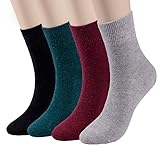 Eternities 4 Pack Women's Winter Knit Warm Thick Thermal Wool Crew Socks Casual