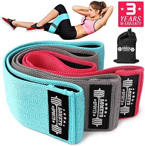 Resistance Exercise Bands for Legs and Butt, Booty Bands Wide Workout Bands Hip Band for Women and Men, Glute or Squat Workout Wide Stretching Gym Bands(2019 Upgraded)