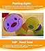 Coolecool Press and Crawl Cute Creeping Worm Baby Toys 6 to 12 Months Toddler Activity Toys with Smiling Face, Sweet Music and Pretty Lights (Multicolored)