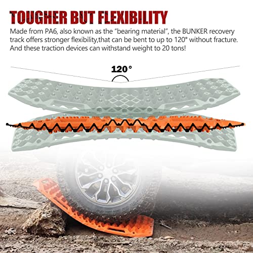 BUNKER INDUST OffRoad Traction Boards with Jack Lift Base,2 Pcs