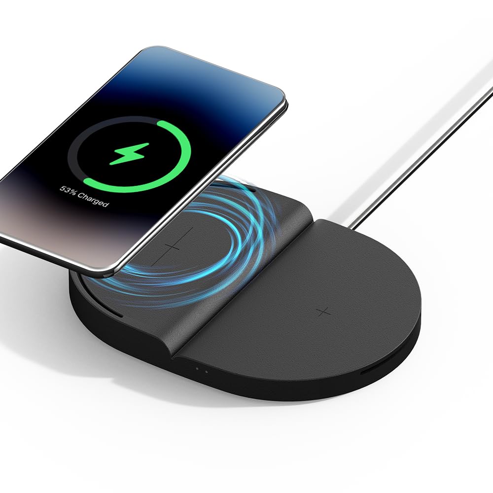 Photo 1 of [ODDICT] Platform Duo - Designed for Samsung, 15W Super-Fast Wireless Charger with Contemporary Design [1.5M Metal Cable Included] [No Adapter Included]