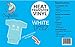 Craftables White Heat Transfer Vinyl HTV - 5 Sheets Easy to Weed Tshirt Iron on Vinyl for Silhouette Cameo, Cricut, All Craft Cutters. Ships Flat