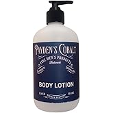 Payden's Cobalt Frosted Cypress For Men Scented Luxury Body Lotion with Lanolin and Jojoba Oil, 12 Oz