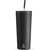 Meoky 24 oz Insulated Tumbler with Lid and Straw, Stainless Steel Vacuum Insulated Tumbler, Keeps Cold for 24 Hours, 100% Leak Proof, Fits in Car Cup Holder (Night)