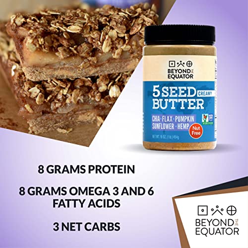 Beyond the Equator 5 Seed Butter [Creamy]. 5 Seeds Sunflower, Chia